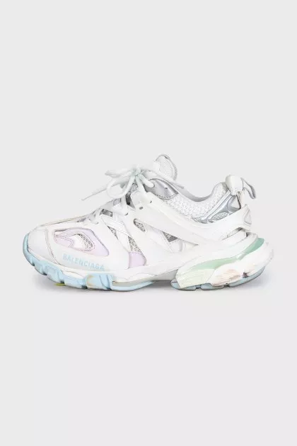 Combined sneakers with a chunky platform