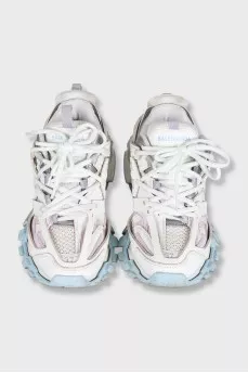 Combined sneakers with a chunky platform