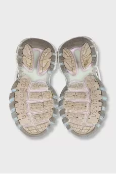 Combined sneakers with a chunky platform