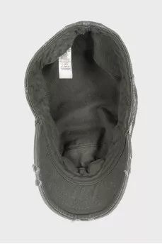 Men's green distressed cap