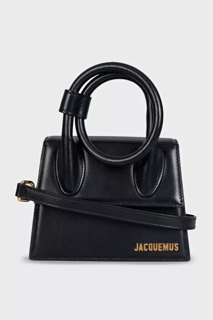 Le Chiquito Noeud Black Leather Bag