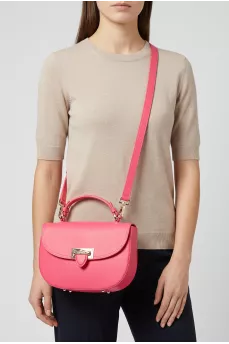 Hot pink leather bag