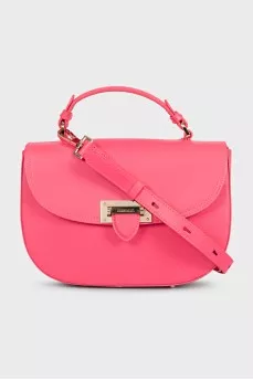 Hot pink leather bag