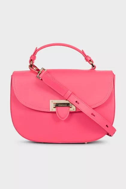 Hot pink leather bag