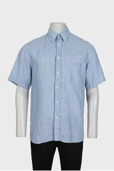Men's short sleeve linen shirt