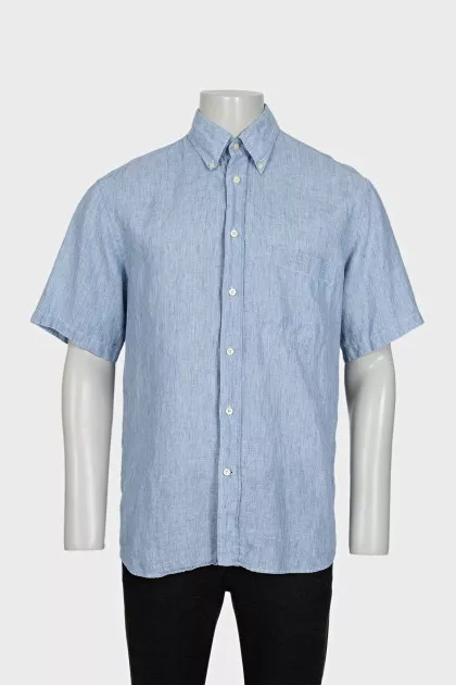 Men's short sleeve linen shirt
