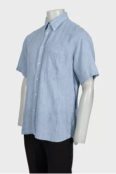 Men's short sleeve linen shirt