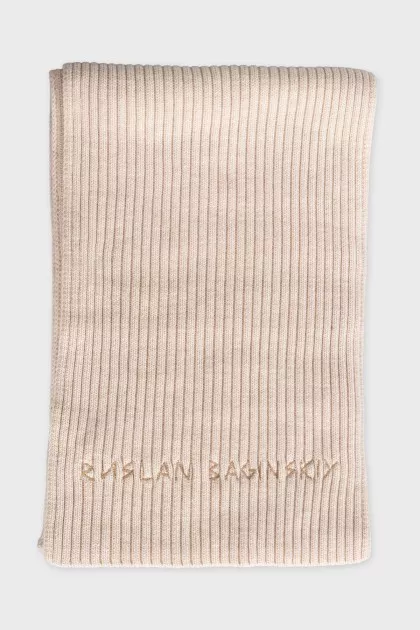 Merino wool scarf with tag