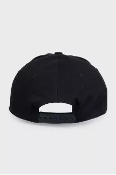 Black cap with bright embroidery
