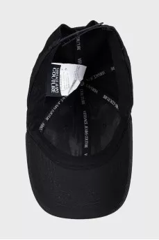 Black cap with bright embroidery