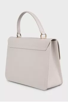 Gray leather Metropolis bag