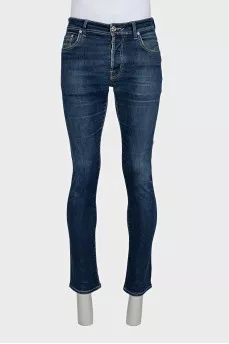 Men's blue boot cut fit jeans