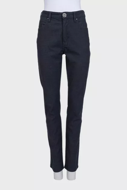 Men's blue trousers with a pattern