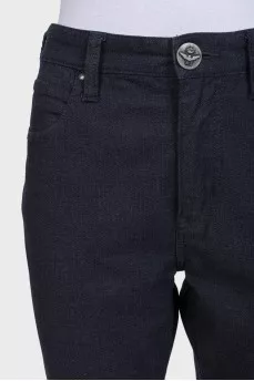 Men's blue trousers with a pattern