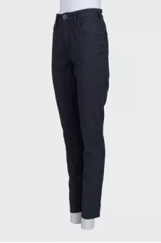 Men's blue trousers with a pattern