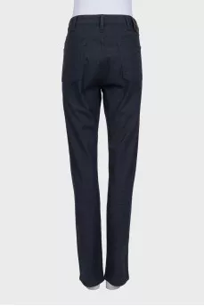 Men's blue trousers with a pattern