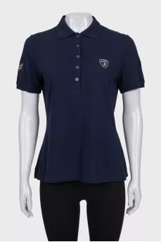 Dark blue T-shirt with brand logo
