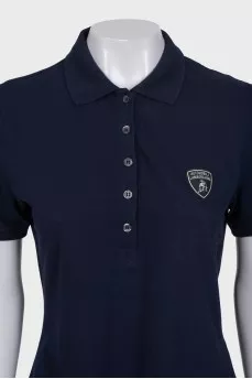 Dark blue T-shirt with brand logo