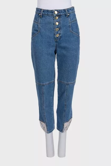 Skinny jeans with drawstrings on the legs