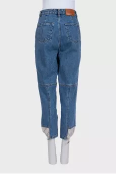 Skinny jeans with drawstrings on the legs