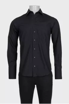 Men's black shirt with wide cuffs