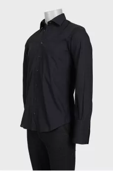 Men's black shirt with wide cuffs