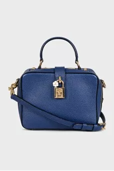 Blue leather Rosaria Box bag