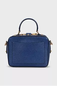 Blue leather Rosaria Box bag