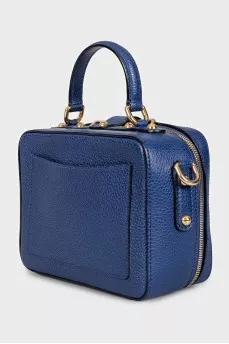 Blue leather Rosaria Box bag