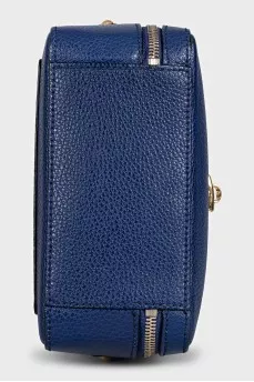 Blue leather Rosaria Box bag