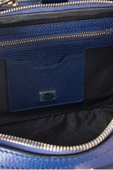 Blue leather Rosaria Box bag