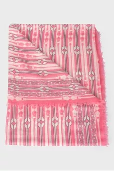 Pink print scarf