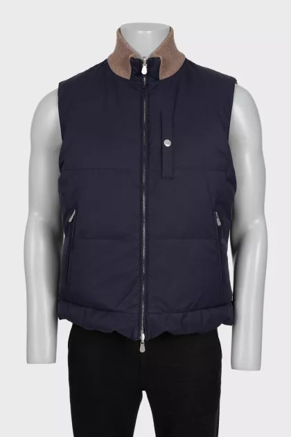 Men's reversible zippered vest