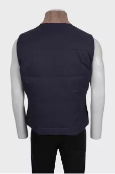 Men's reversible zippered vest