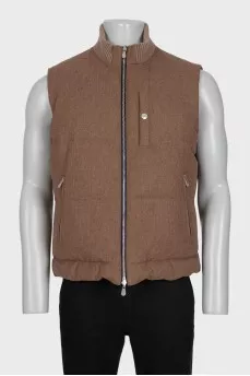 Men's reversible zippered vest
