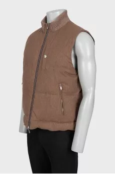 Men's reversible zippered vest