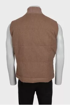 Men's reversible zippered vest
