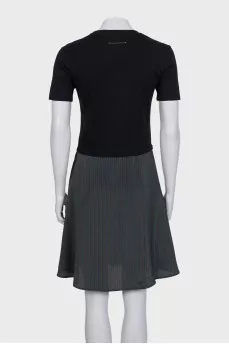 Dress with a printed skirt