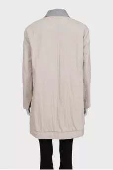 Double-breasted reversible coat