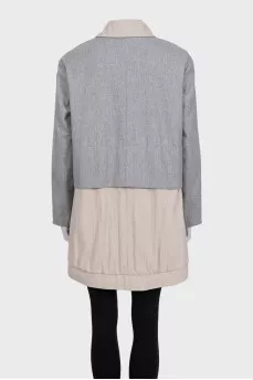 Double-breasted reversible coat