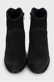 Molly Black Suede Ankle Boots