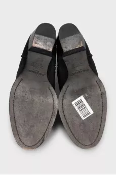 Molly Black Suede Ankle Boots
