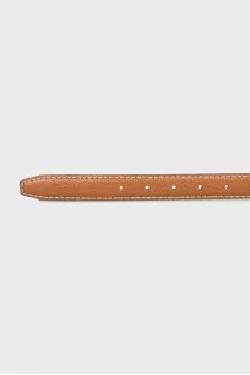 Brown belt with contrast stitching