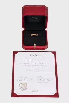 Yellow gold ring Love