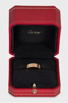 Yellow gold ring Love