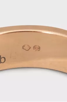 Yellow gold ring Love