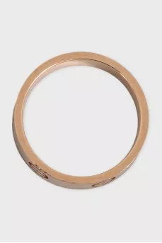 Yellow gold ring Love
