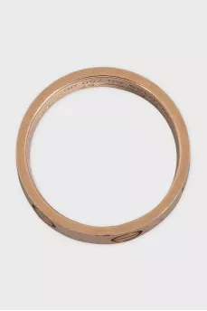 Yellow gold ring Love