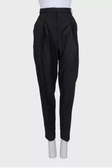 Slim-fit pinstripe trousers