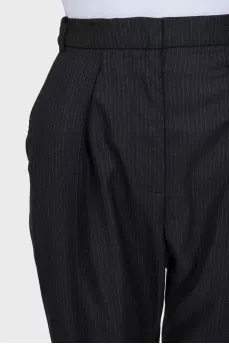 Slim-fit pinstripe trousers